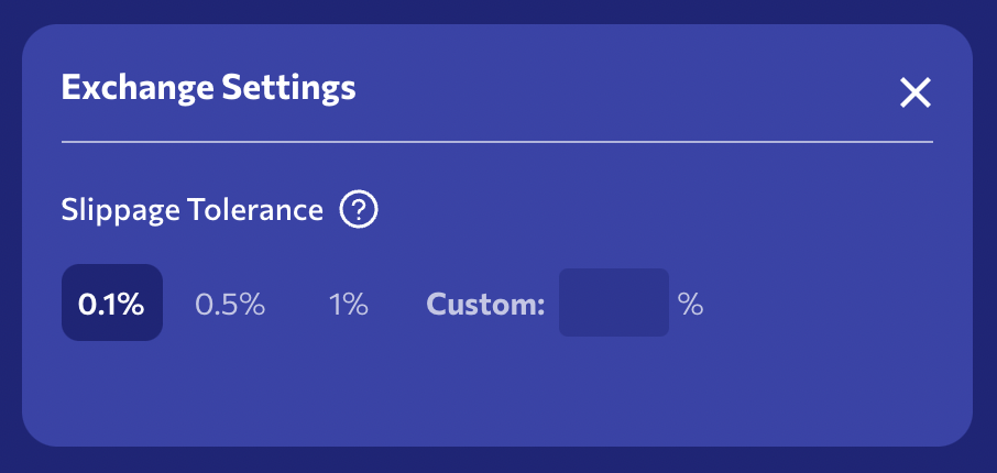 Slippage tolerance setting on the Orca DEX