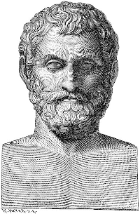 A posthumous illustration of Thales of Miletus, the first ever “derivatives trader”.